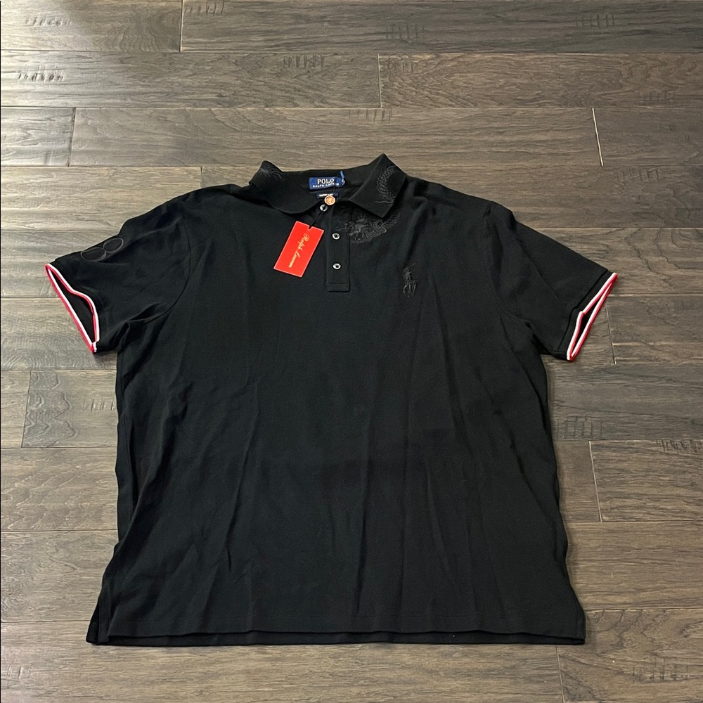 Polo Ralph Lauren Chinese New Year Dragon Pique Shirt Custom Slim Fit Mens XXL